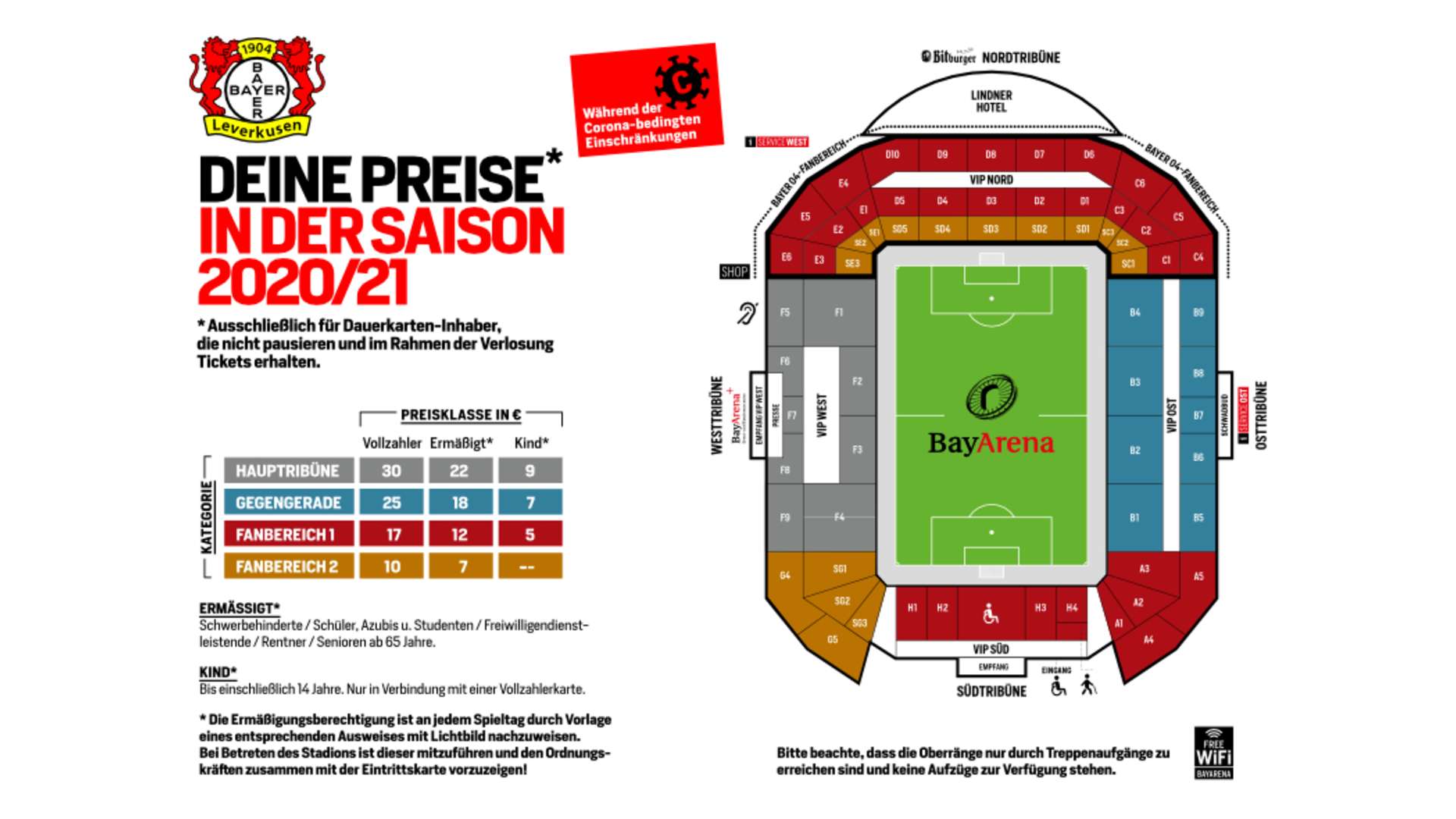 Ticketpreise Bayer 04 Leverkusen