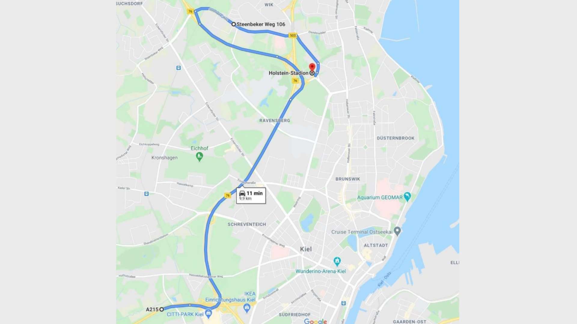 Anreise Holstein Kiel