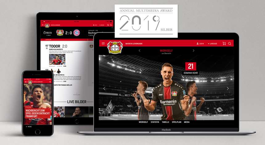 Bayer 04-Webseite: Annual Silver Award