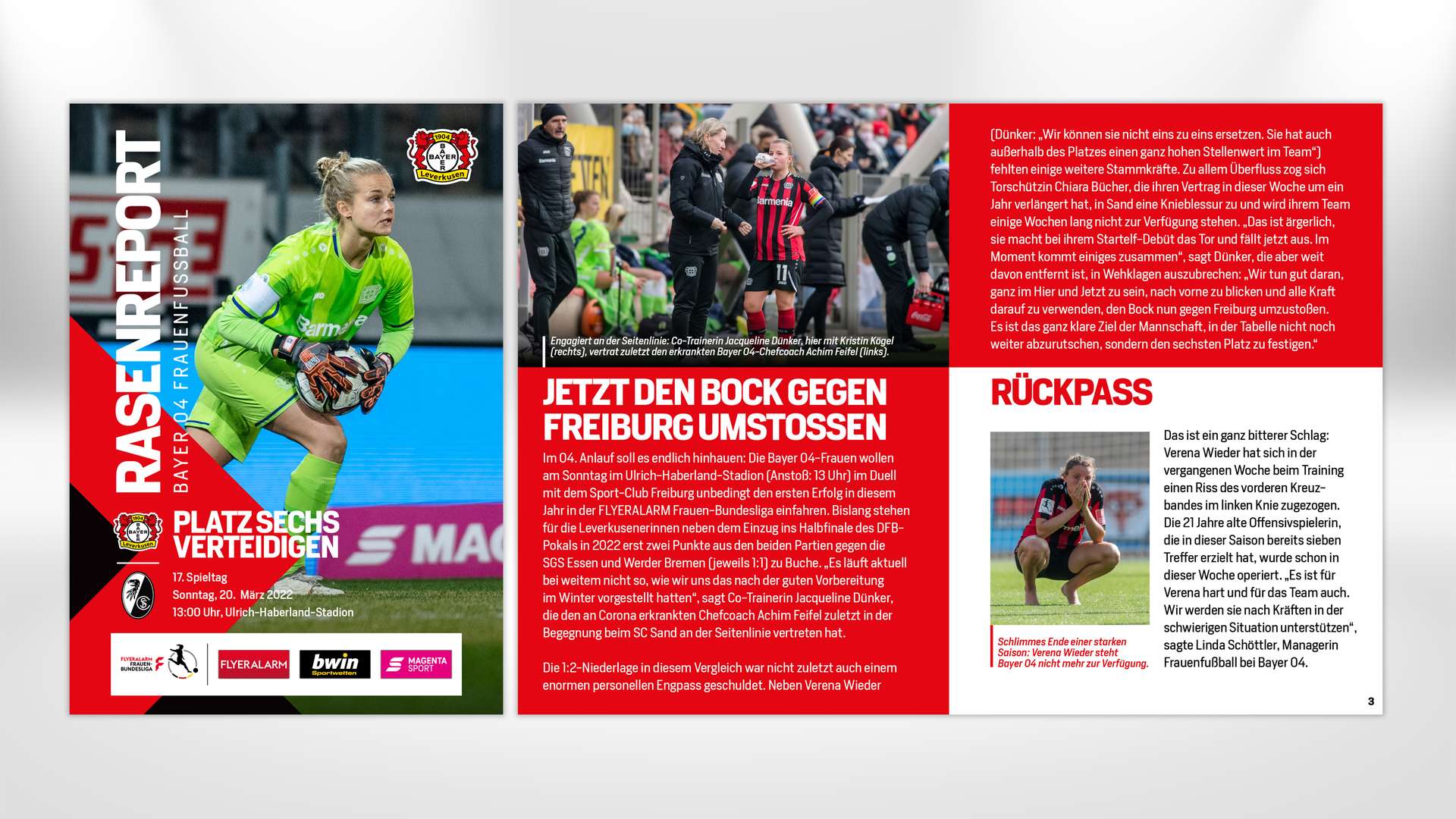 Informe de césped contra el SC Friburgo