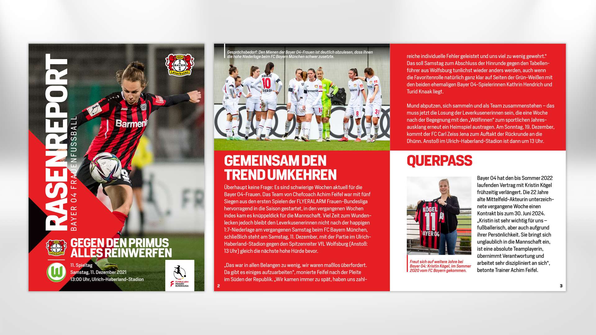 Informe de césped contra el VfL Wolfsburg