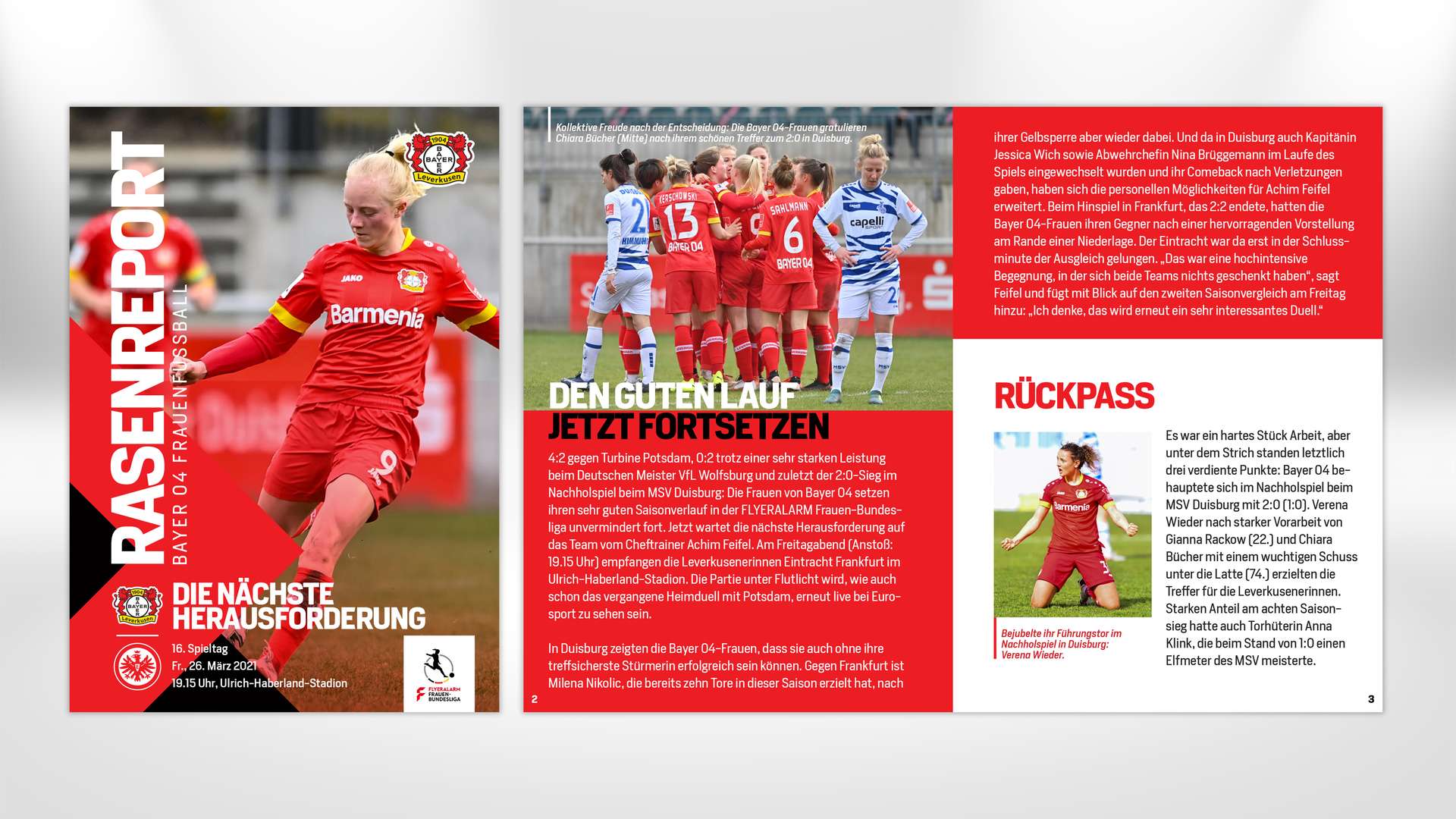 Informe de césped contra el Eintracht Frankfurt