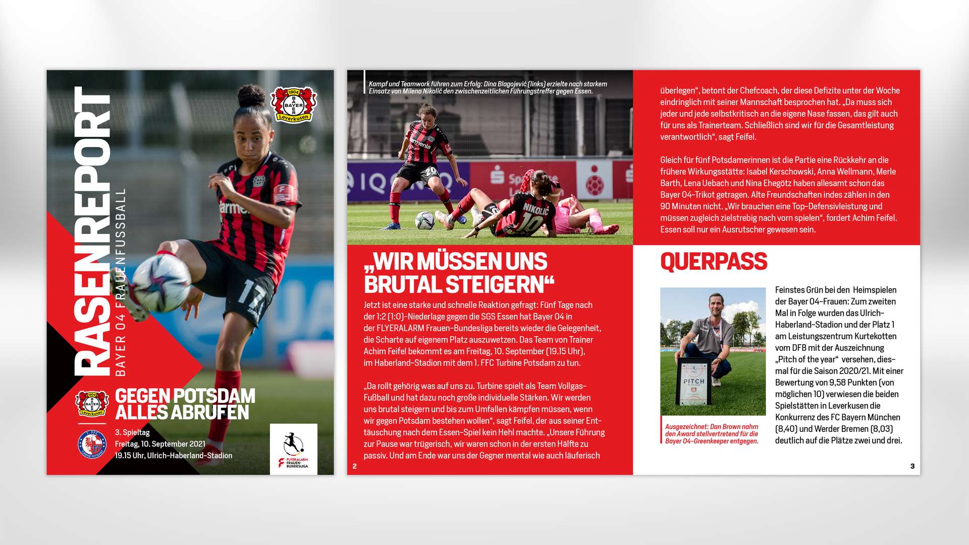 Informe de césped contra 1. FFC Turbine Potsdam