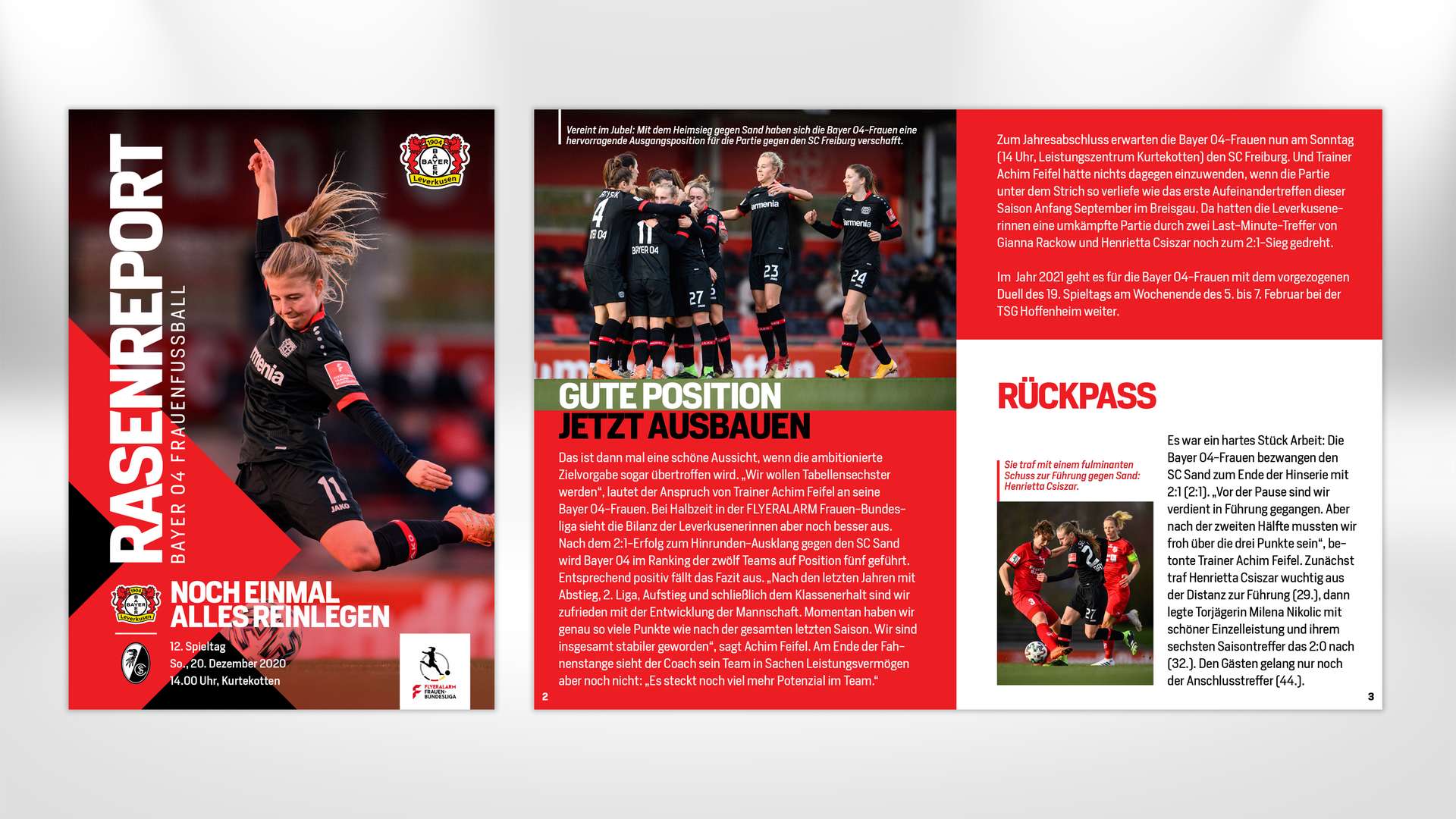 Informe de césped contra el SC Friburgo