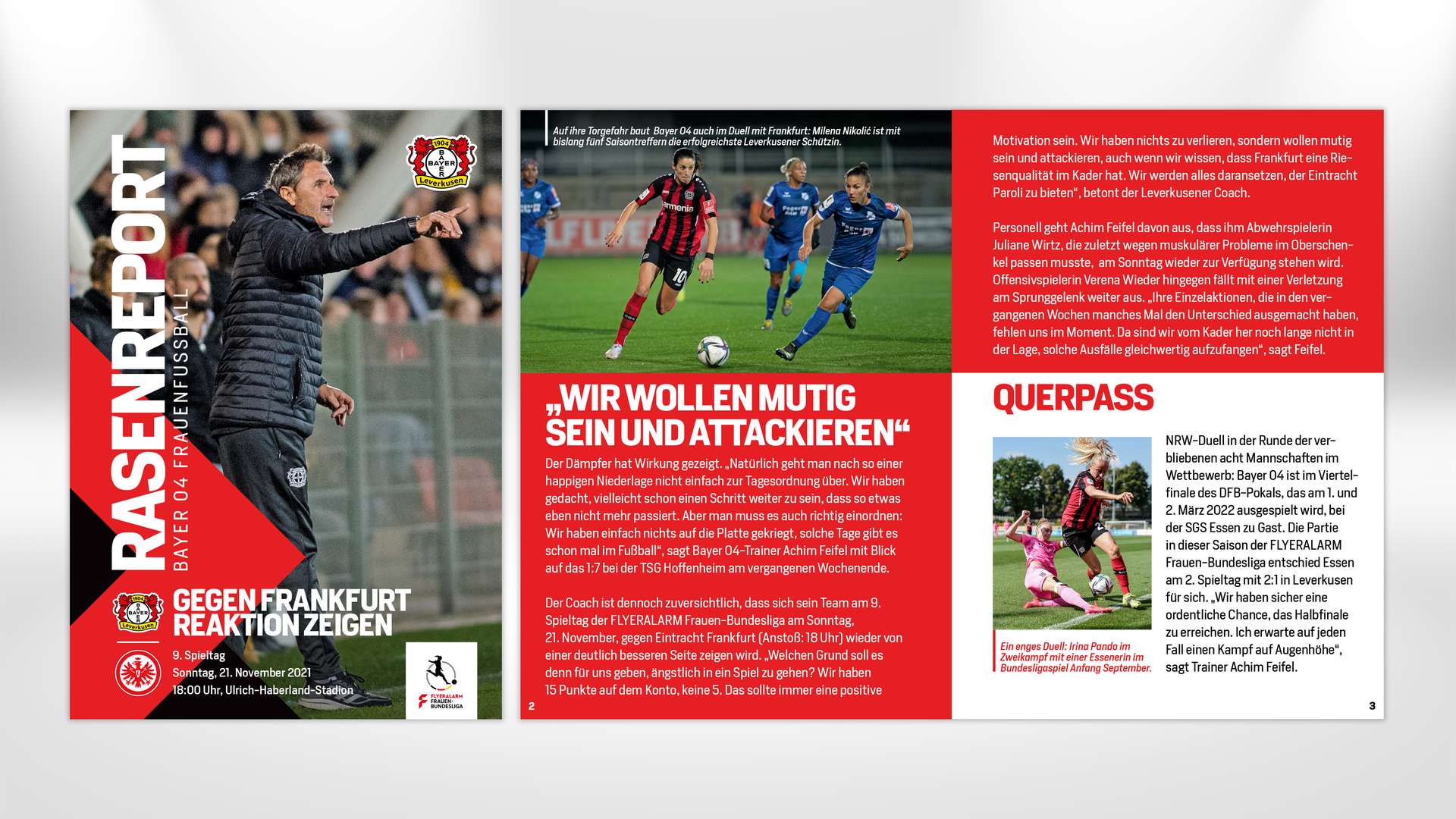 Informe de césped contra el Eintracht Frankfurt