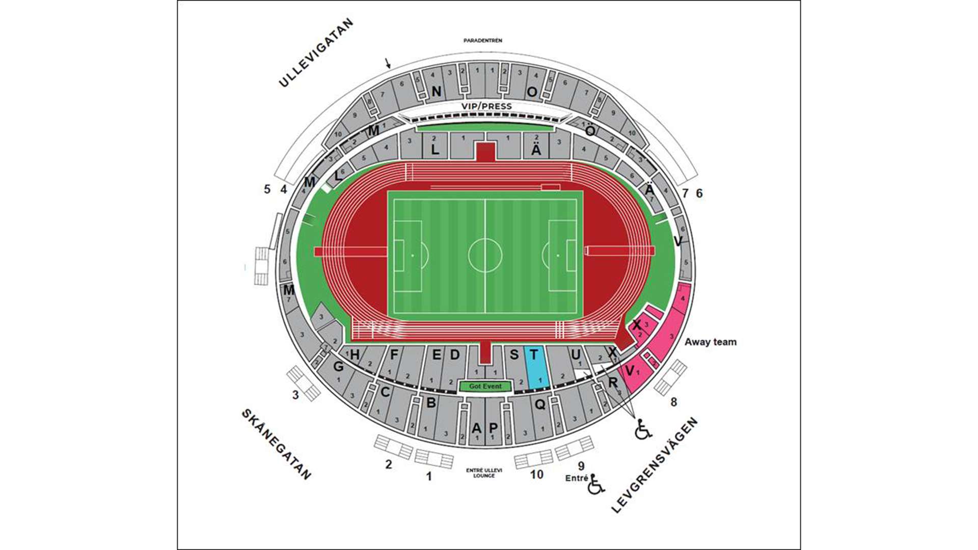Stadionplan BK Häcken