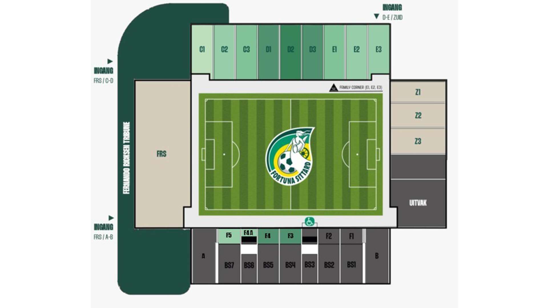 Stadionplan Fortuna Sittard