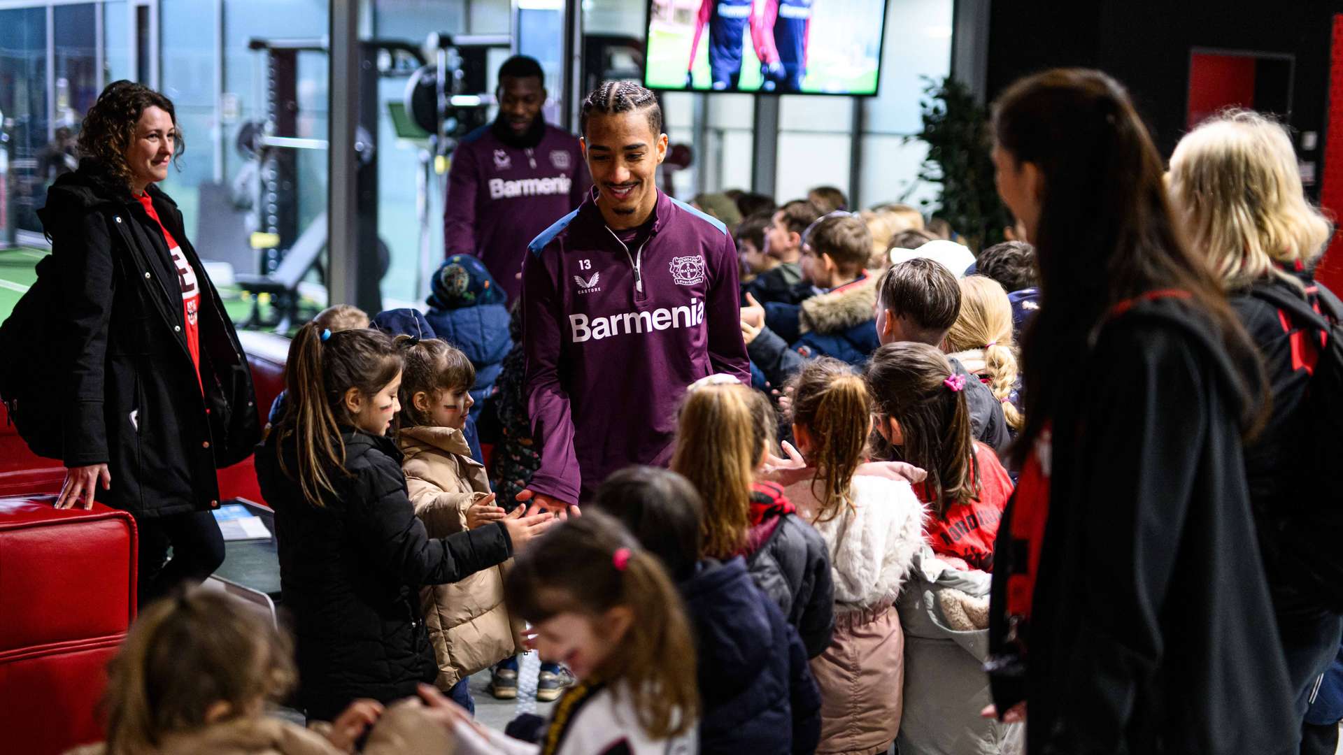 Empfang nach dem Training