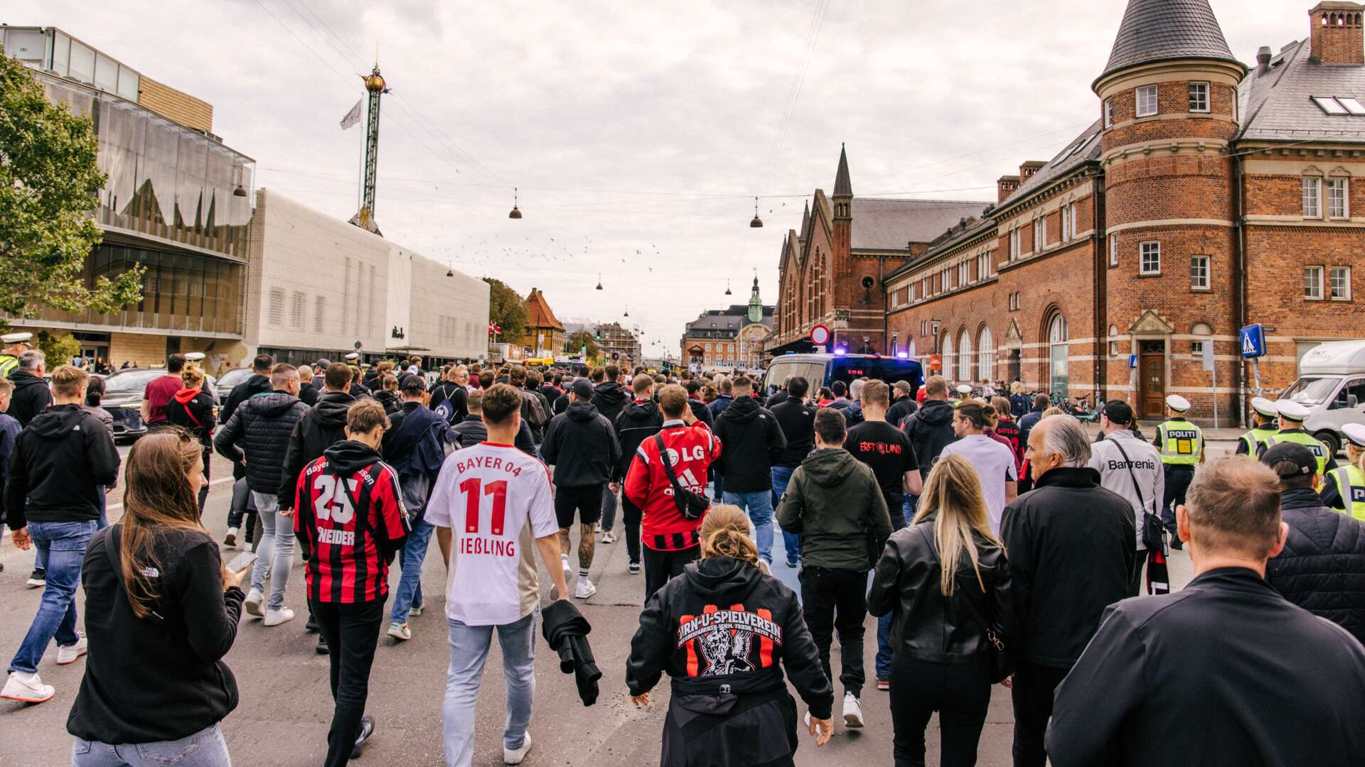 Bayer 04-Fans in Kopenhagen