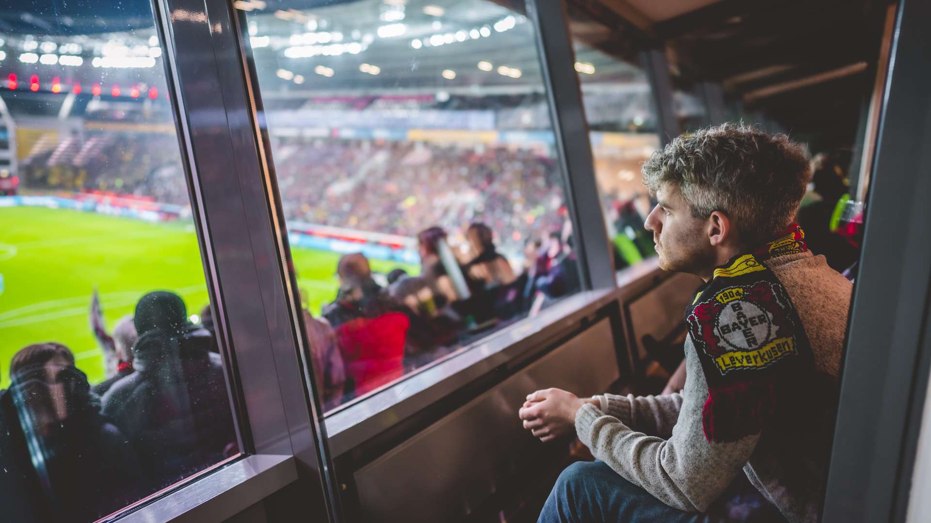 Palco de eventos VIP Norte el día de juego