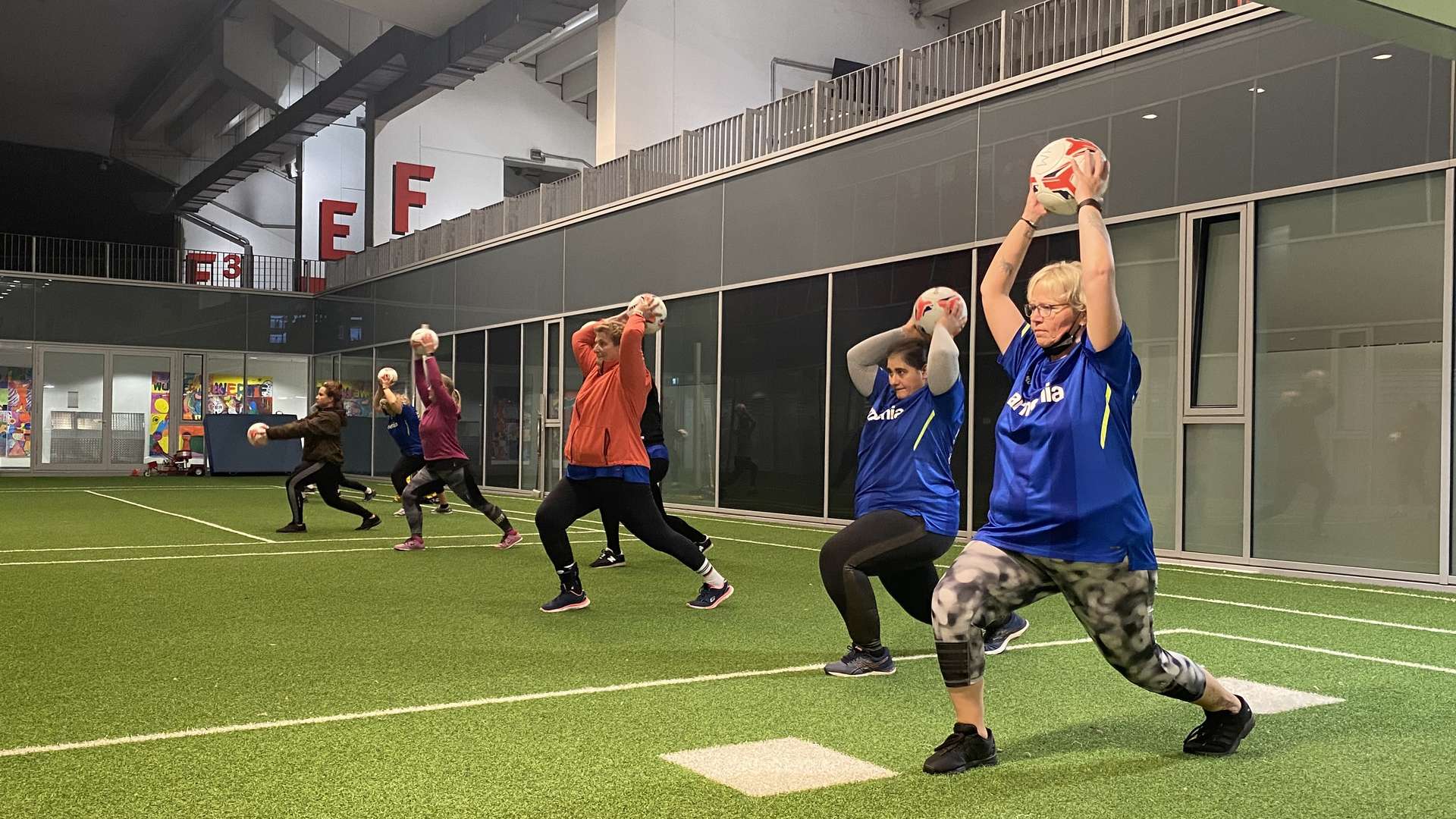 football fans at the training
