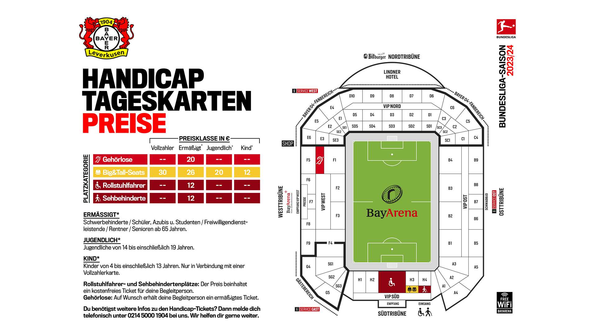 Preisgrafik Tageskarten Handicap