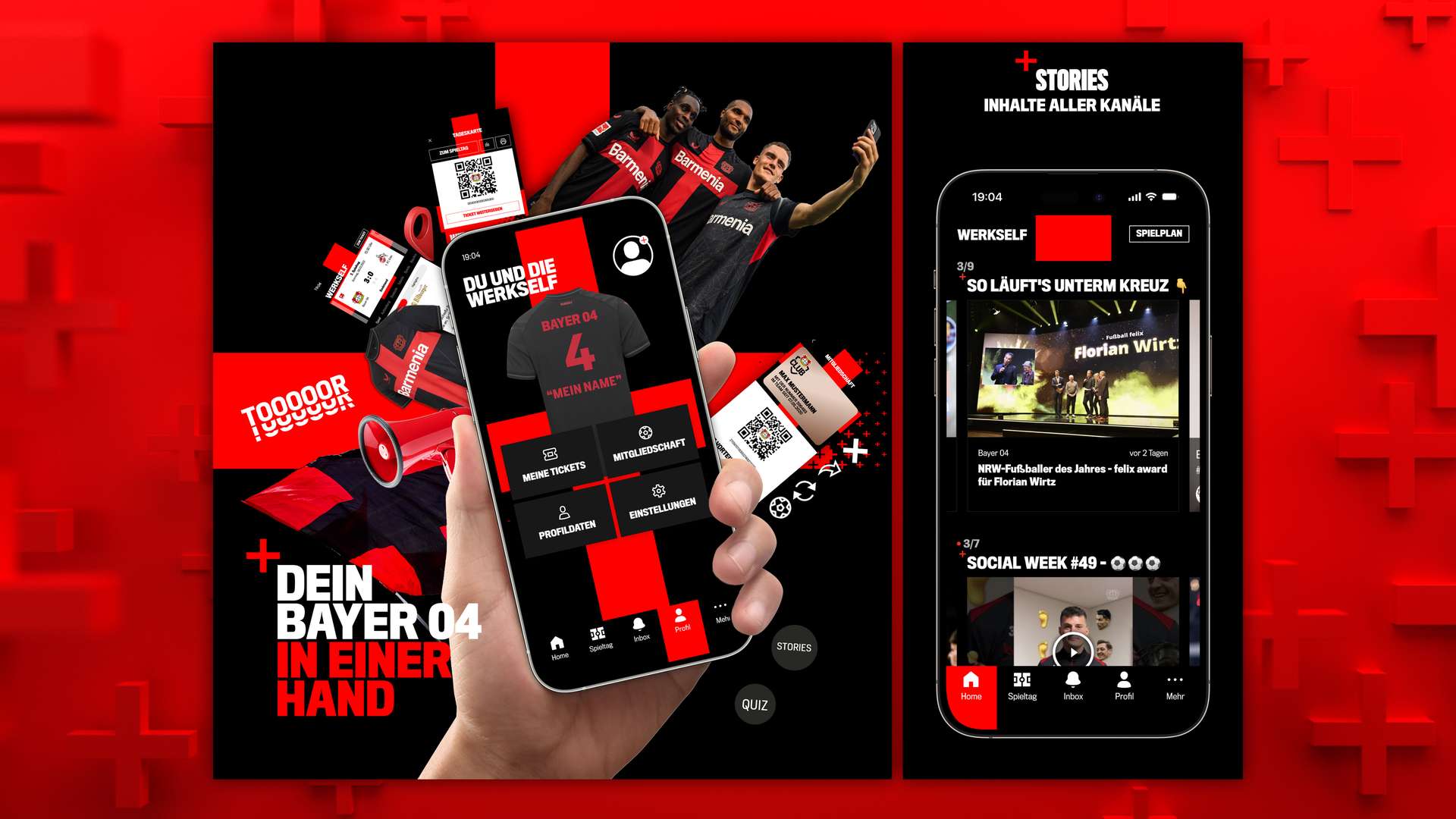 Die Bayer 04-App im neuen Markenlook