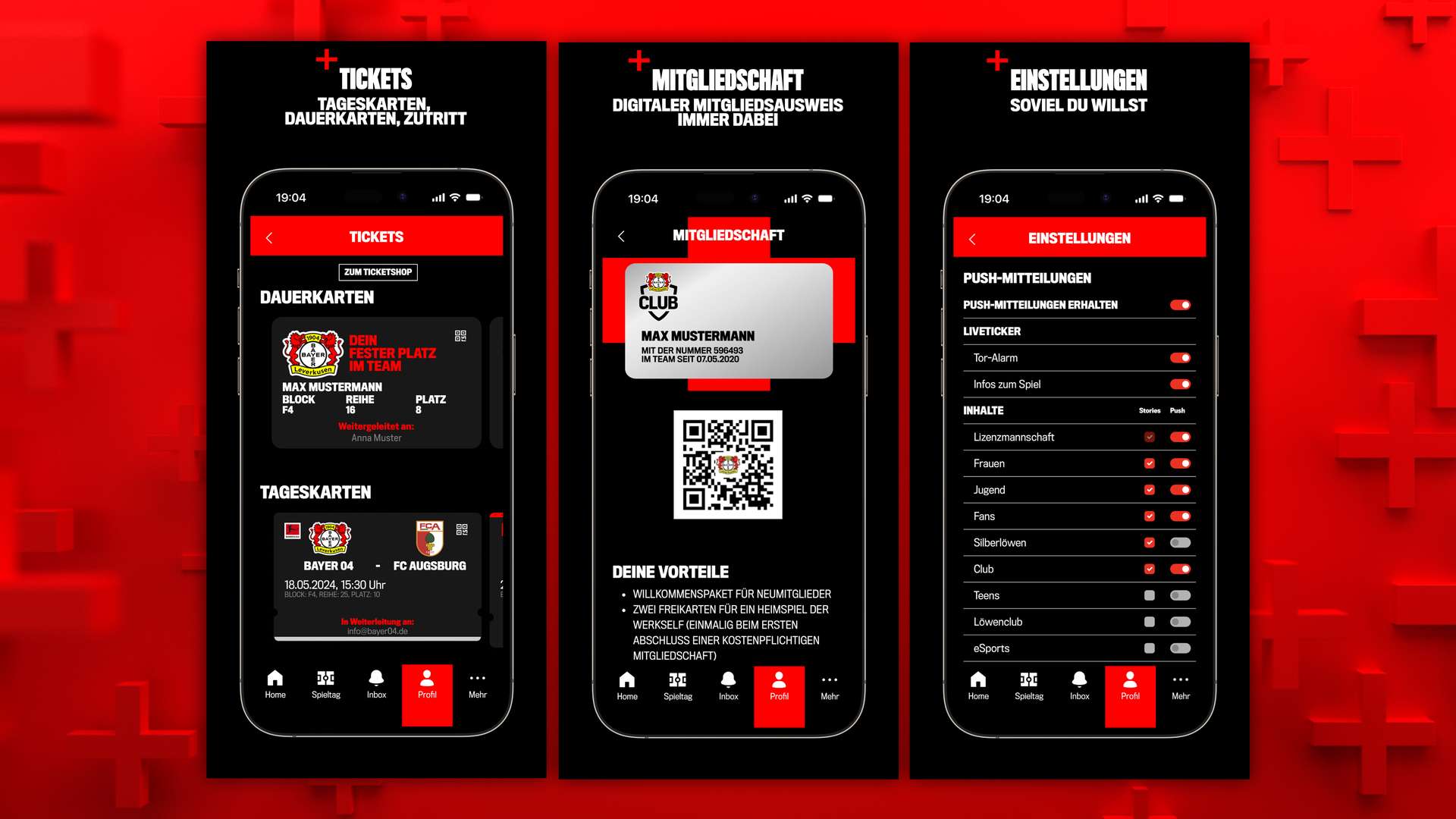 Die Bayer 04-App im neuen Markenlook